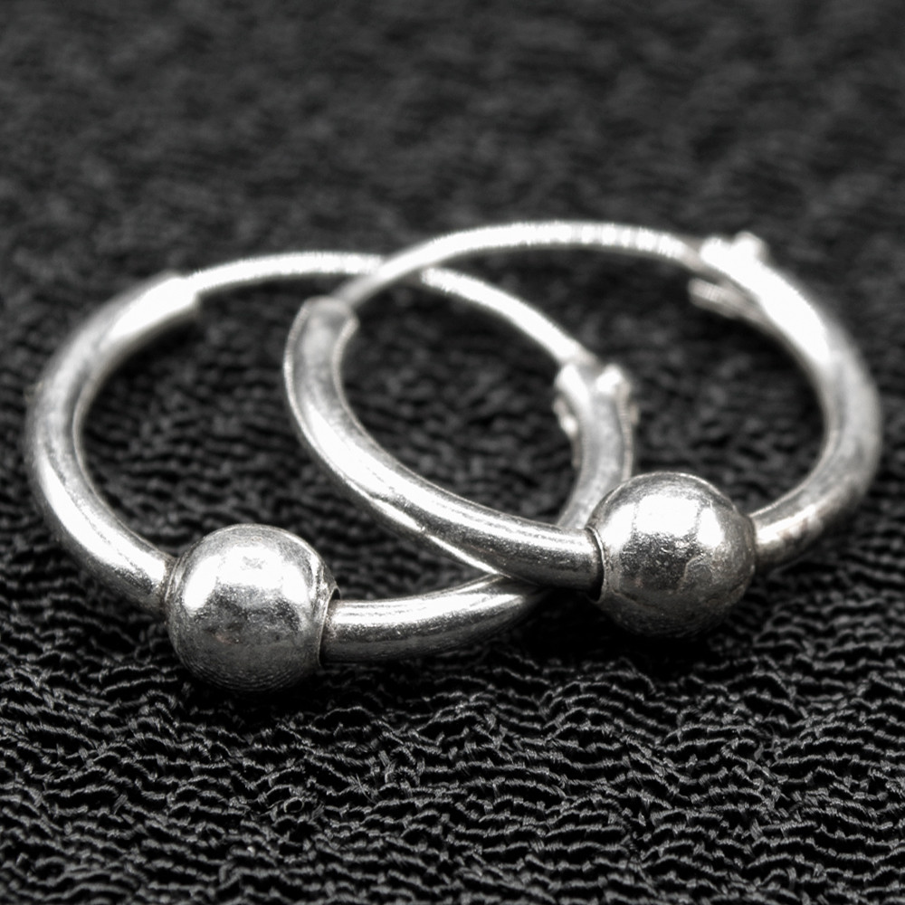 Сережка, кільце з кулькою (eas-136)