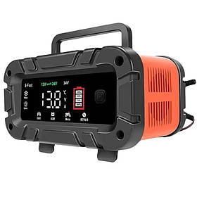 Зарядний пристрій автомобільного акумулятора E-Fast TK-700 12V 10A / 24V 5A Black-Orange (3_04100)