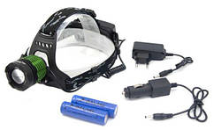 Ліхтар акумуляторний налобний WD126 на 2 АКБ