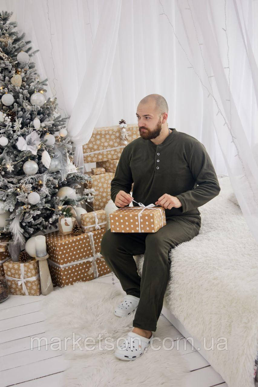 Піжама чоловіча флісова домашній теплий костюм.р.XL,2XL,3XL,4XL