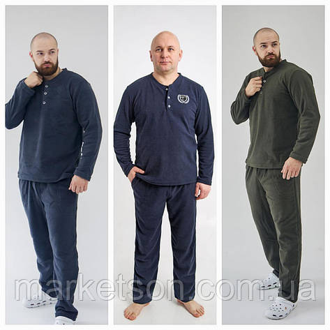 Піжама чоловіча флісова домашній теплий костюм.р.XL,2XL,3XL,4XL, фото 1
