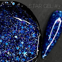 Star gel 3 Crooz гель для наращивания и дизайна ногтей объем 5 мл цвет синий