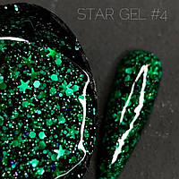 Гель для наращивания и дизайна ногтей Star gel 4 Crooz объем 5 мл цвет зелёный