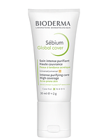 Bioderma Sebium Global Cover інтенсивний тональний догляд для шкіри зі схильністю до акне