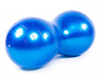 Мяч для фитнеса EasyFit Peanut 45х90 см синий (фитбол орех-арахис) лучшая цена с быстрой доставкой по Украине