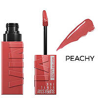 Maybelline SuperStay Vinyl  жидкая стойкая помада 15 peachy