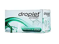 Иглы для инсулиновых шприц-ручек Droplet (10mm x 29G) (100 шт в упаковке)