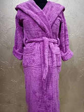 Натуральний халат махрові на поясі розмір 48 50 52 54 56, гарний яскравий жіночий халат баний Фуксія