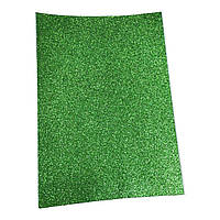 Фоаміран самоклеючий з глітером 20*30см. світло Зелений