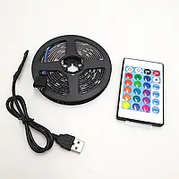 Лента светодиодная RGB 5050 с пультом от USB для фоновой подсветки телевизора картин в силиконе UKC 2метра