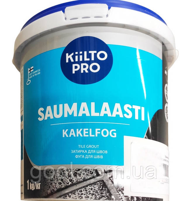 Затирка для швов плитки Kiilto Pro Saumalaasti цвет белый № 10 ведро 1 ...