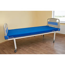 Ліжко медичне функціональне з матрацем АТОН КФ-2-МП-БП-К125 з пластиковими бильцями та колесами 125 мм, (ATON)