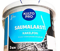 Затирка для швов плитки Kiilto Pro Saumalaasti цвет белый № 10 ведро 3 кг.