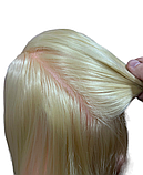 Навчальна манекен голова з довгим волоссям 70 см Балванка для перукаря для стриження волосся для плетіння волосся, фото 3