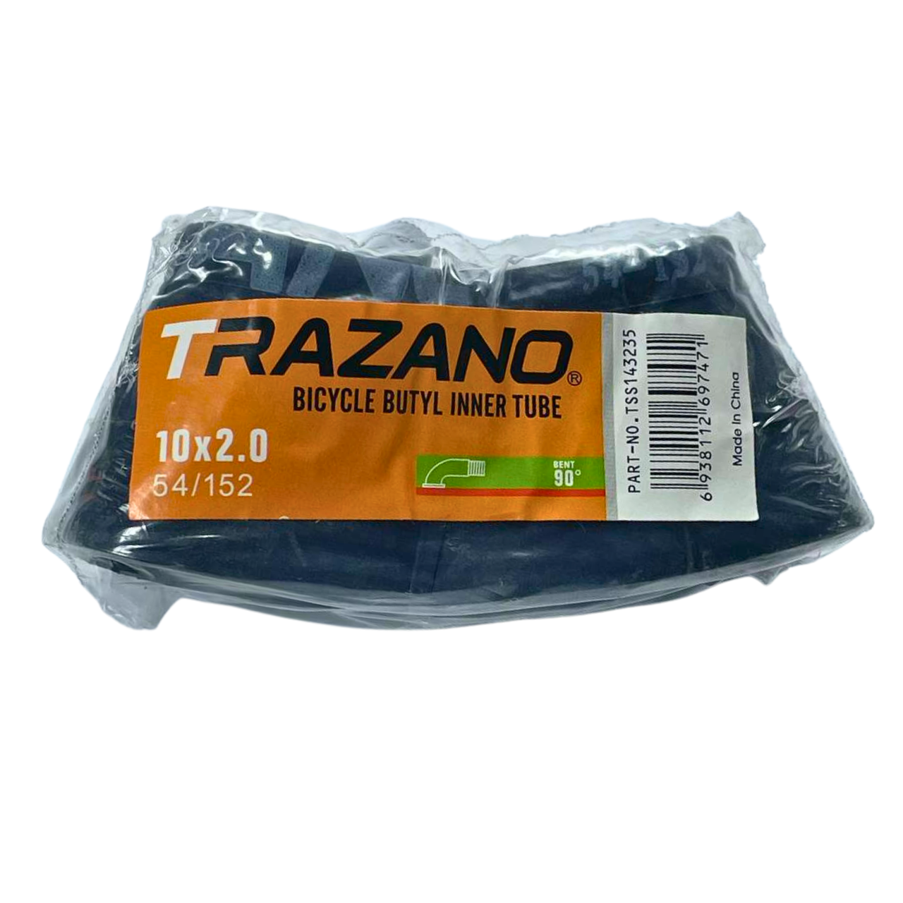 Камера 10х2.0 54-152 вентиль 90 градусів Trazano