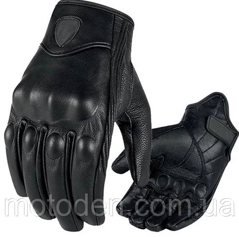 Мото шкіряні рукавички (гладка козяча шкіра), фото 1