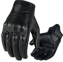 Мото шкіряні рукавички (гладка козяча шкіра)
