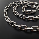 Срібний ланцюжок чоловічий якір. Масивна якірна цепочка срібло 80 грам 60 см, фото 6