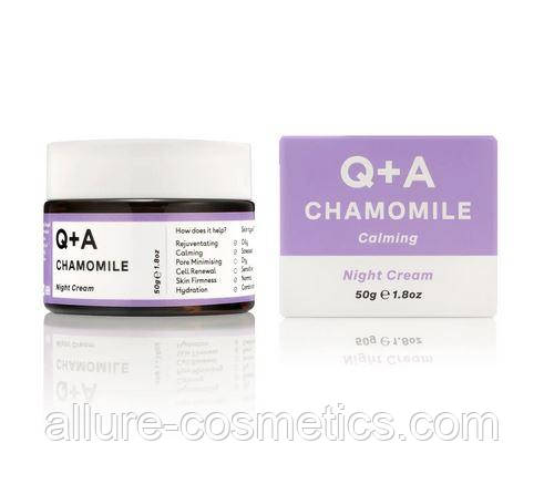 Нічний крем для обличчя Q+A Chamomile Calming Night Cream 50g