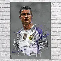 Плакат "Футболист Криштиану Роналду, Cristiano Ronaldo", 60×43см