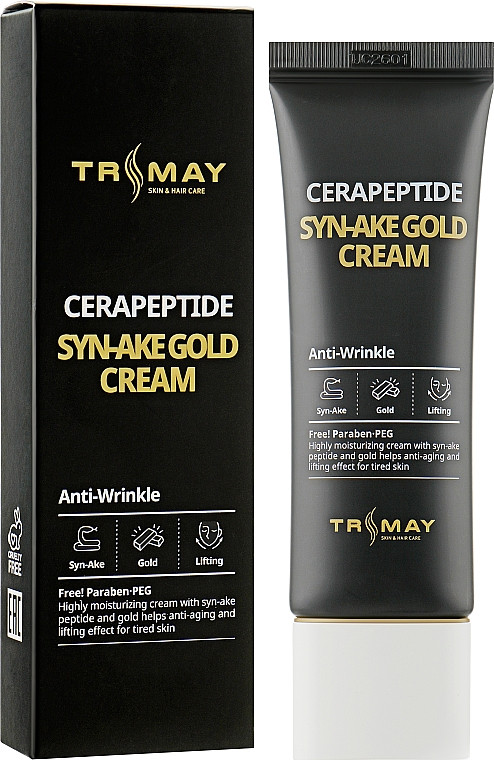 До 22.10.24 Омолоджуючий крем з керамідами і зміїним пептидом Trimay Cerapeptide Syn-Ake Gold Cream