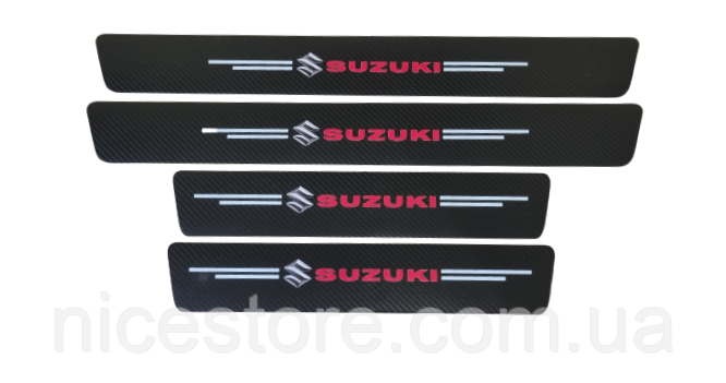 Захисна плівка на пороги авто з логотипом Suzuki всі моделі та інші марки автомобілів style2, фото 1