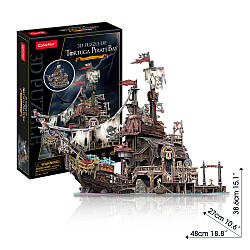 3D пазли конструктор "Піратський корабель Тортуга" Cubic Fun (218 ел.)