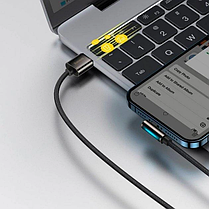 Кабель Baseus Legend Series Elbow Fast Charging Data Cable USB to Lightning 2.4A 2m CALCS-А01 Black, фото 5