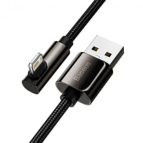 Кабель Baseus Legend Series Elbow Fast Charging Data Cable USB to Lightning 2.4A 2m CALCS-А01 Black, фото 2