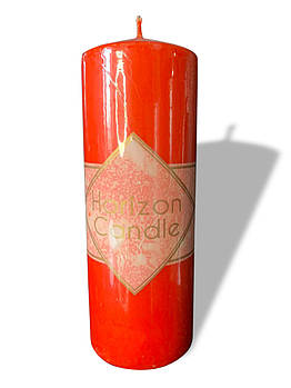 Велика свічка Premium 890 годин горіння 45 см висота циліндрична Червона