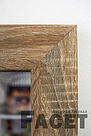 Зеркало настенное прямоугольное в коридор, гостиную, спальню в раме МДФ Facet 1802 60х130 см, дуб сонома