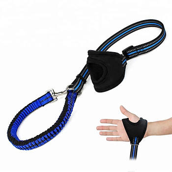 Повідець - рукавичка для собак 150 см світловідбиваючй Синій