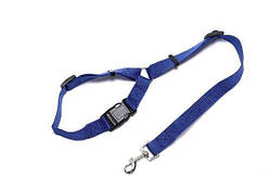 Ремінь безпеки на підголівник для собак різних порід Синій