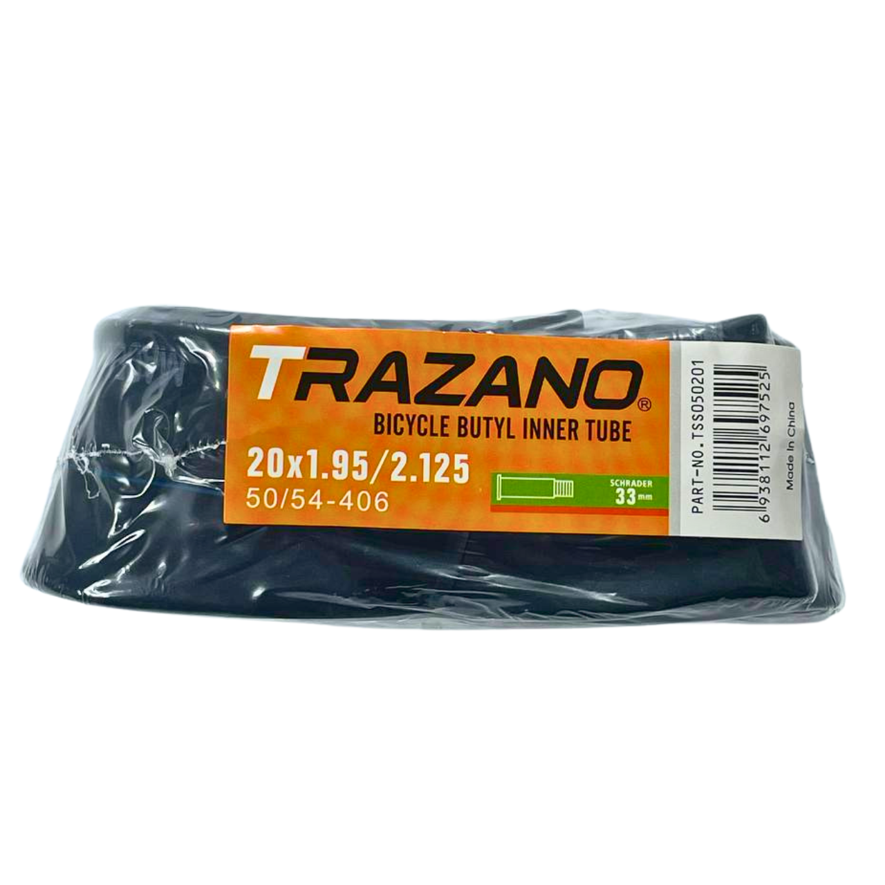 Камера 20х1.95/2.125 50/54-406 вентиль Sсhrader (AV) 33 мм Trazano