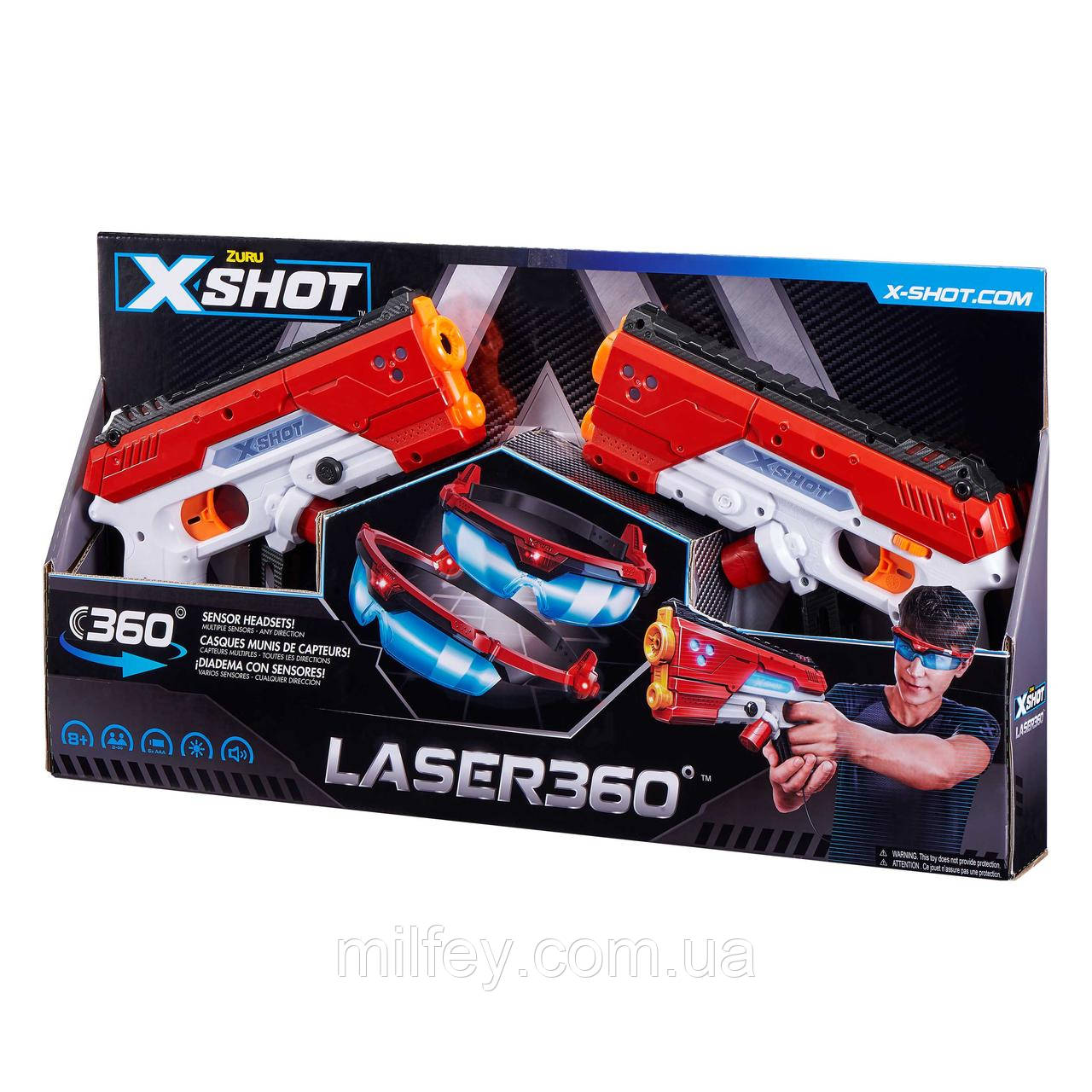 X-Shot Набір лазерних бластеров Laser 360, фото 1
