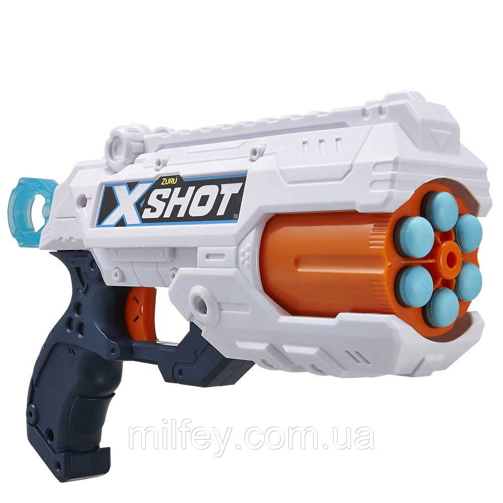 X-Shot Швидкострільний бластер Excel Reflex 6 Double (2 бластера, 3 банки, 16 патронів), фото 1