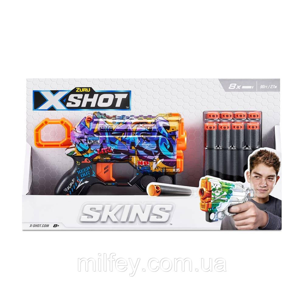 X-Shot Швидкострільний бластер Skins Menace Spray Tag (8 патронів), фото 1