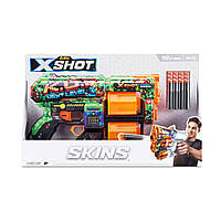 X-Shot Швидкострільний бластер Skins Dread К.О. (12 патронів)