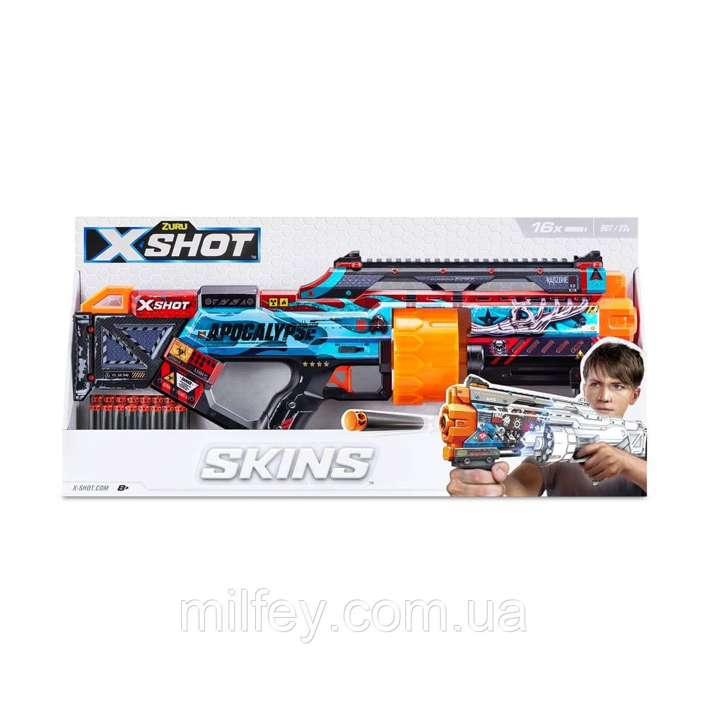 X-Shot Швидкострільний бластер Skins Last Stand Apocalypse (16 патронів), фото 1