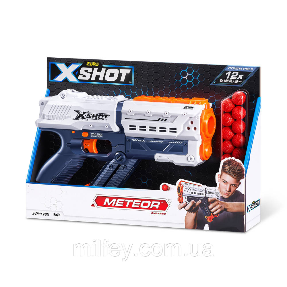 X-Shot Швидкострільний бластер Excel New Chaos Meteor (12 кульок), фото 1
