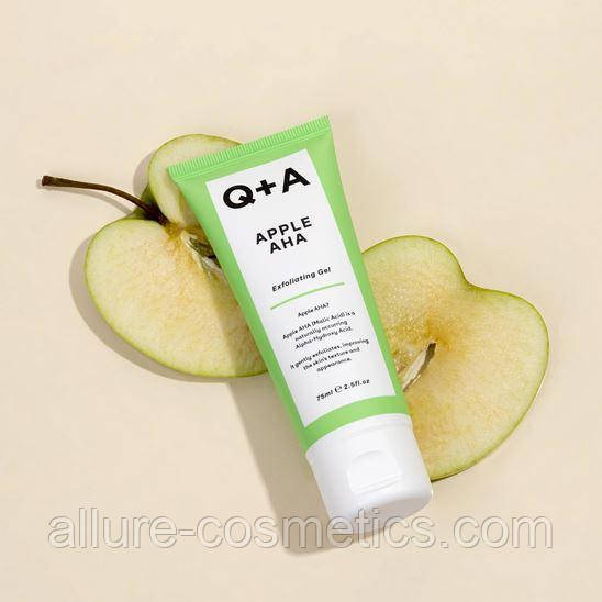 Відлущувальний гель із кислотами для обличчя Q+A Apple AHA Exfoliating Gel 75ml, фото 1