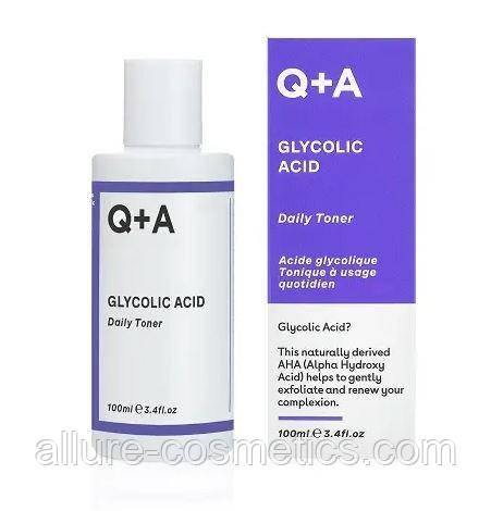 Тонер для обличчя з гліколевою кислотою Q+A Glycolic Acid Daily Toner 100ml