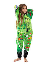 Дитячий для дівчинки Грінч кігурумі піжама плюшевий велюр розмір на зріст 110 см