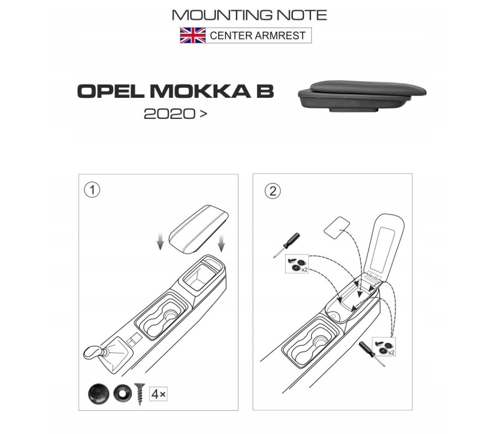 Підлокітник Armcik S1 з зсувною кришкою для Opel Mokka II 2020+, фото 2