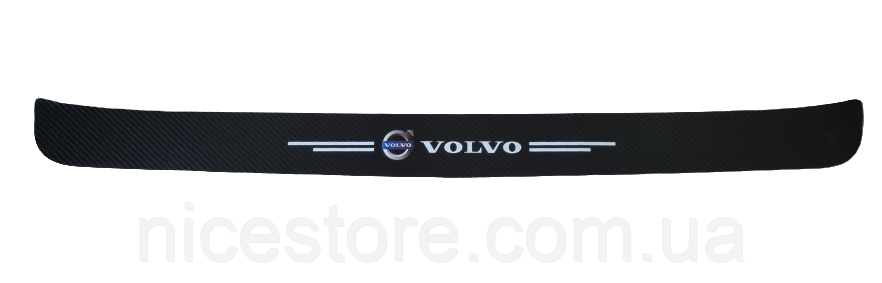 Наклейка на задній бампер заокруглена карбонова Volvo всі моделі та інші марки автомобілів 100х10см, фото 1