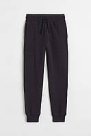 Черные, теплые штаны джоггеры унисекс H&M 13-14 лет 164 см
