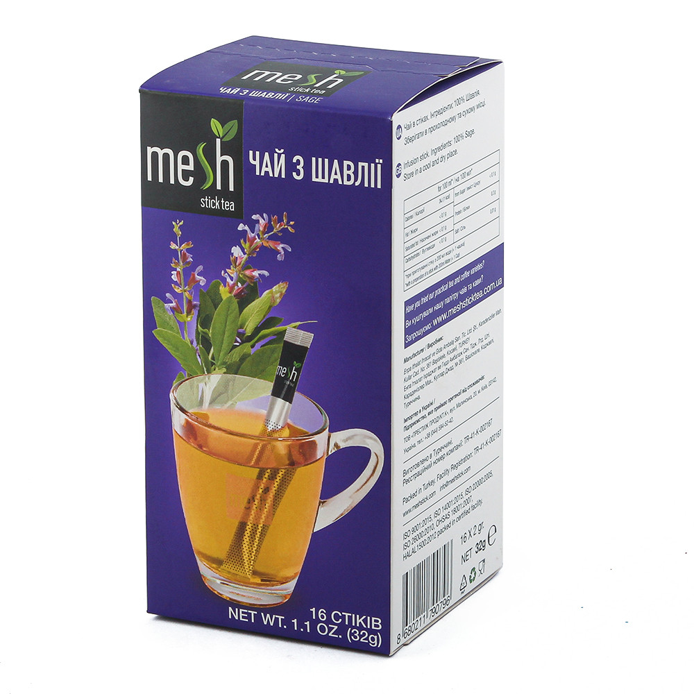 Чай з шавлії (Sage tea) Mesh stics в стіках 16шт по 2,2г