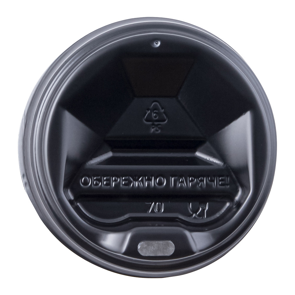 Кришка для стакана ЧОРНА КР-70 (50шт/уп)(3000ящ), фото 1