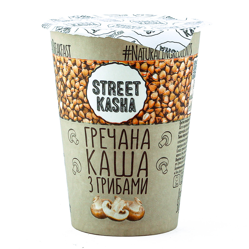 Каша Street Kasha гречана каша з грибами 50г (30шт/ящ), фото 1
