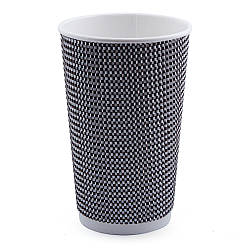 Стакан паперовий гофрований МЕЛАНЖ ЄВРО 500мл (FC)(КР-90)(25шт/уп)(500ящ)